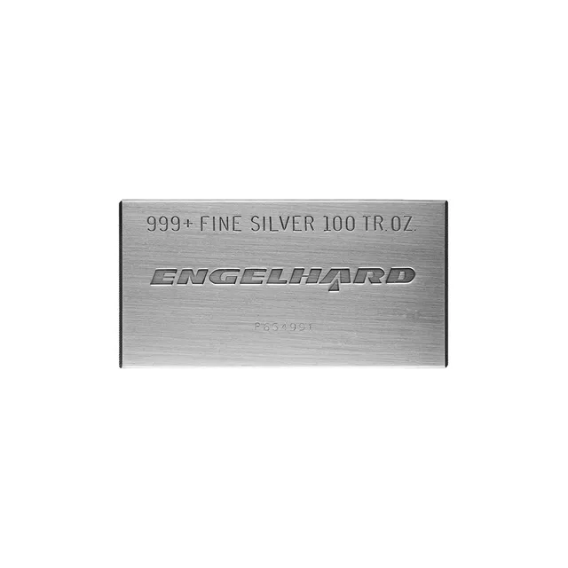 100 Oz Silver Engelhard Bar Or Similar — photo 1
