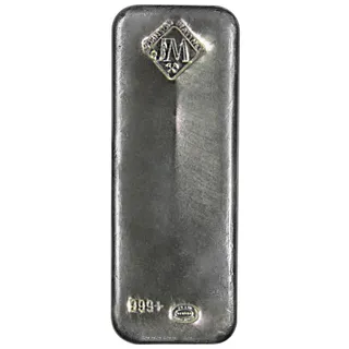 100 Oz Silver Johnson Matthey Bar Or Similar
