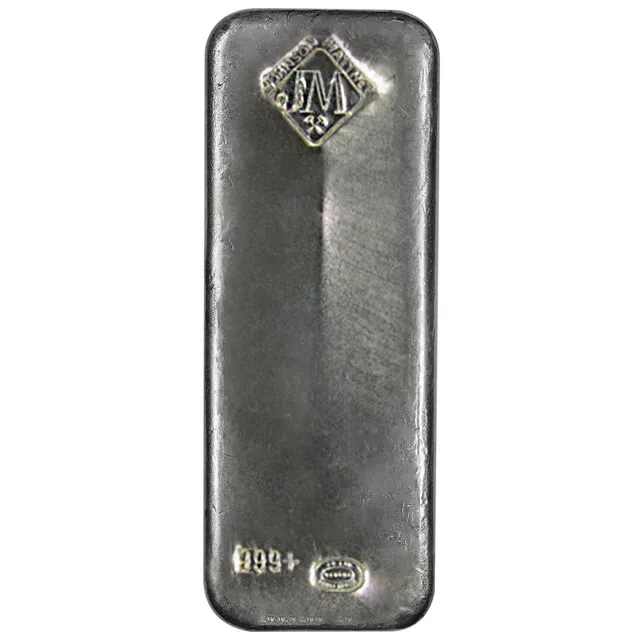 100 Oz Silver Johnson Matthey Bar Or Similar — photo 1