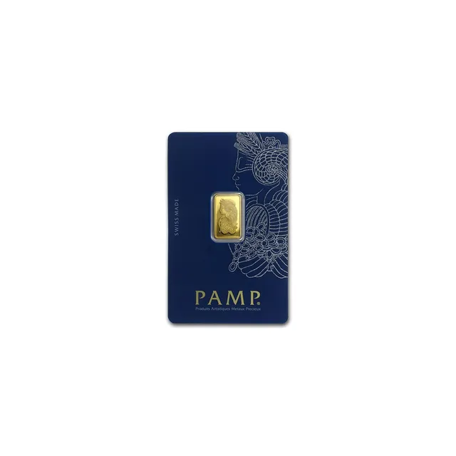 2.5 Gram Fortuna Gold Bar (Inc. Assay Card)(Circulated) – PAMP Suisse — photo 1