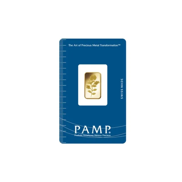 2.5 Gram Rosa Gold Bar (Inc. Assay Card) – PAMP Suisse — photo 1