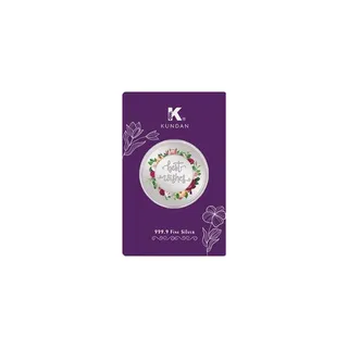 20 gram (999.9) Best Wishes Coloured Silver Round (Inc Capsule)- Kundan