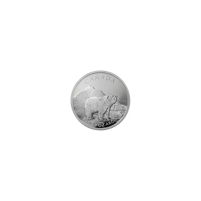 2011 1 Oz Silver Wildlife Series Grizzly Coin – Royal Canadian Mint — photo 1