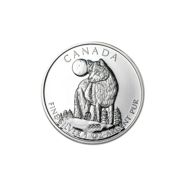 2011 1 Oz Silver Wildlife Series Wolf Coin – Royal Canadian Mint — photo 1
