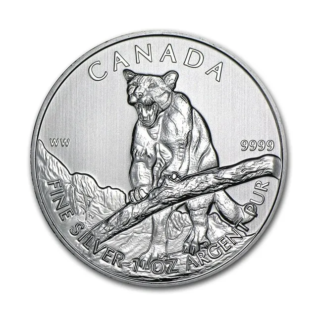 2012 1 Oz Silver Wildlife Series Cougar Coin – Royal Canadian Mint — photo 1