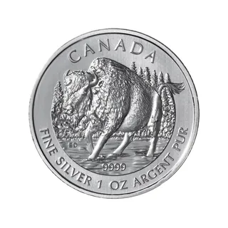 2013 1 Oz Silver Wildlife Series Bison Coin – Royal Canadian Mint