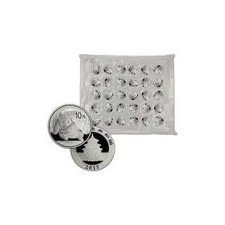 2015 1 Oz Silver Chinese Panda Sheet (30 Pcs) (Inc. Capsule) (Circulated) – Chinese Mint