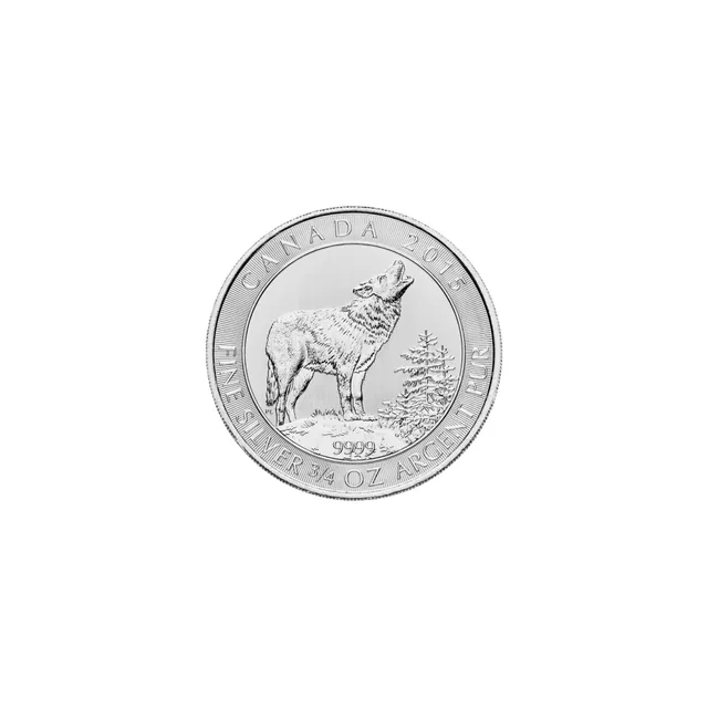 2015 3/4 Oz Silver Grey Wolf Coin – Royal Canadian Mint — photo 1
