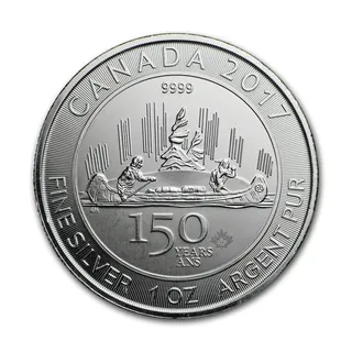 2017 1 Oz Silver 150th Anniversary Voyageur Coin – Royal Canadian Mint