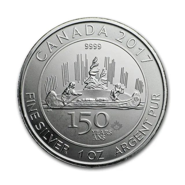 2017 1 Oz Silver 150th Anniversary Voyageur Coin – Royal Canadian Mint — photo 1