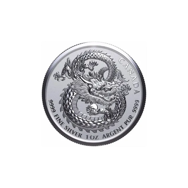 2020 1 Oz Pure Silver High Relief Lucky Dragon Coin – Royal Canadian Mint — photo 1