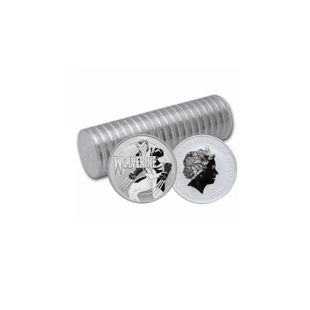 2021 1 Oz Pure Silver Tuvalu Wolverine Marvel Series Coin Roll (20 Pcs) (Inc. Capsule) – Perth Mint — photo 1
