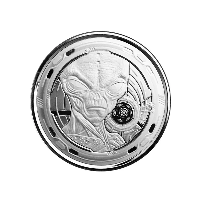 2022 1 Oz Alien Silver Coin – Scottsdale Mint — photo 1