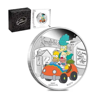 2022 1 Oz Silver Coin Simpsons Krustylu Studios – Perth Mint