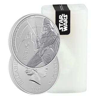 2022 1 Oz Silver Darth Vader Coin Tube (25 Pcs) – New Zealand Mint