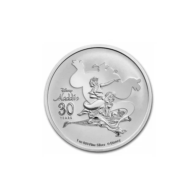 2022 1 Oz Silver Disney Aladdin Coin – New Zealand Mint — photo 1