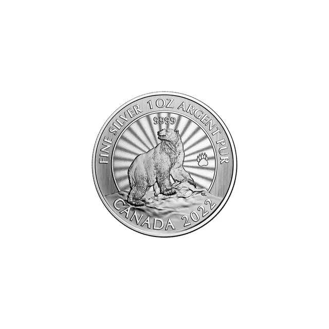 2022 1 Oz Silver Majestic Polar Bear Coin – Royal Canadian Mint — photo 1