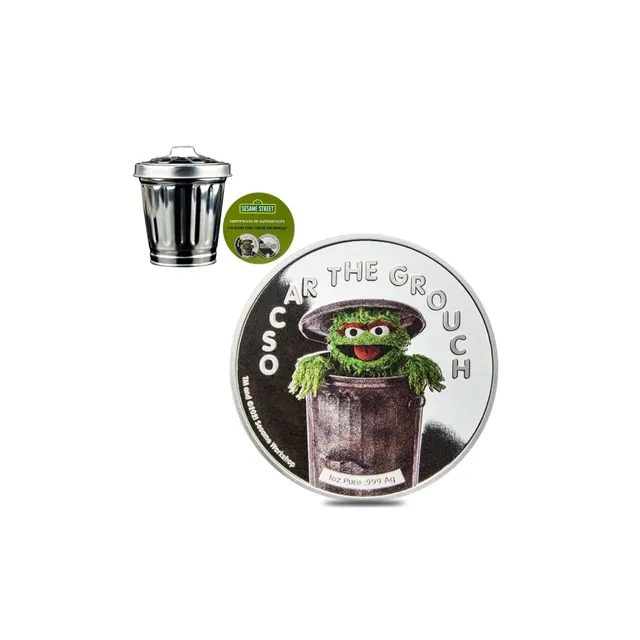 2022 1 Oz Silver Sesame Street Oscar The Grouch Coin (Inc. Casing) – Samoa — photo 1
