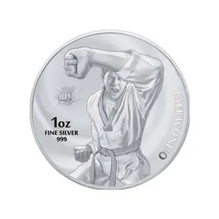 2022 1 Oz Taekwondo Silver Round