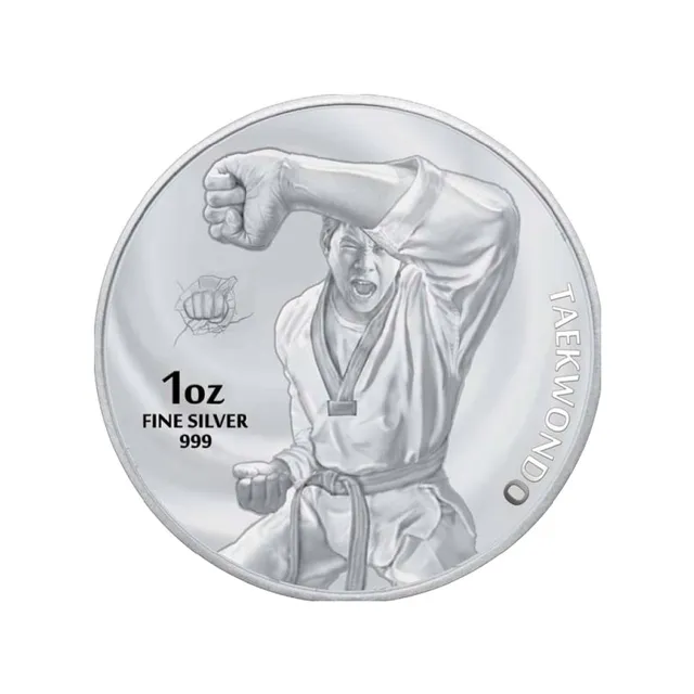 2022 1 Oz Taekwondo Silver Round — photo 1