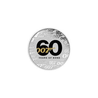 2022 1oz Silver James Bond 60th Anniversary Coloured Coin(Inc. Capsule) – Perth Mint