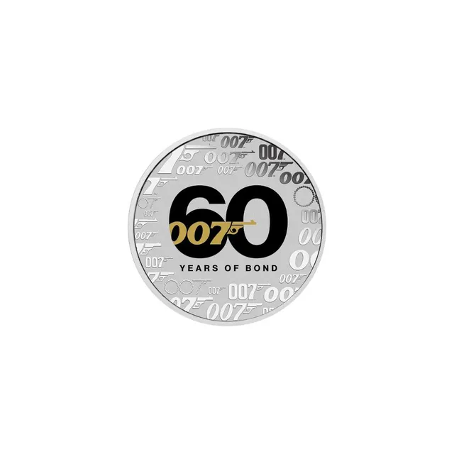 2022 1oz Silver James Bond 60th Anniversary Coloured Coin(Inc. Capsule) – Perth Mint — photo 1