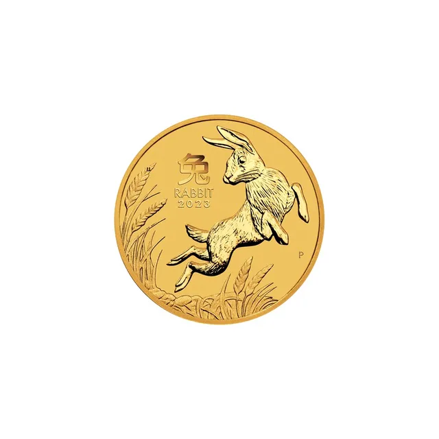 2023 1/10 oz Gold Australian Lunar Series III Year of the Rabbit Bullion Coin (Inc. Capsule) – Perth Mint — photo 1