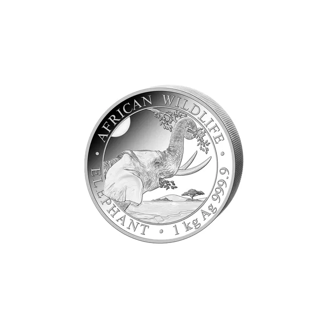 2023 1 Kg Silver Somalia Elephant Coin (Inc. Capsule) – Bavarian Mint — photo 1