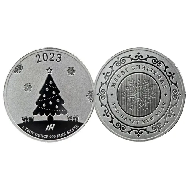 2023 1 Oz Holiday Silver Round – Asahi Refining — photo 1