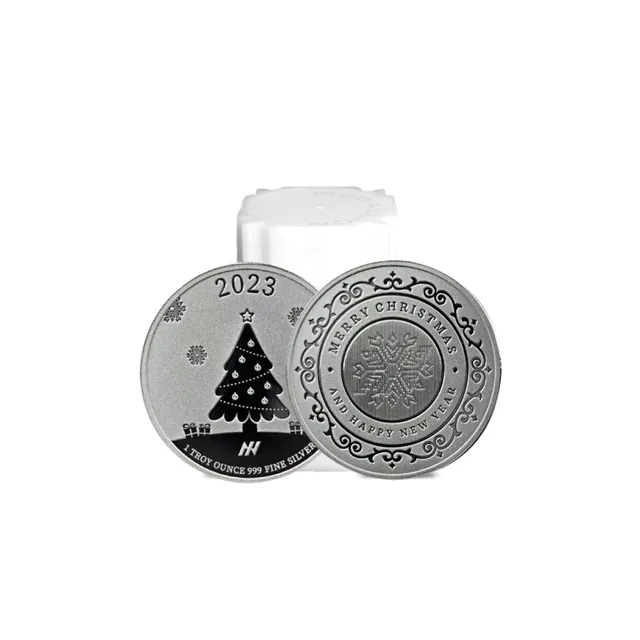 2023 1 Oz Holiday Silver Round Tube (20 Pcs) – Asahi Refining — photo 1