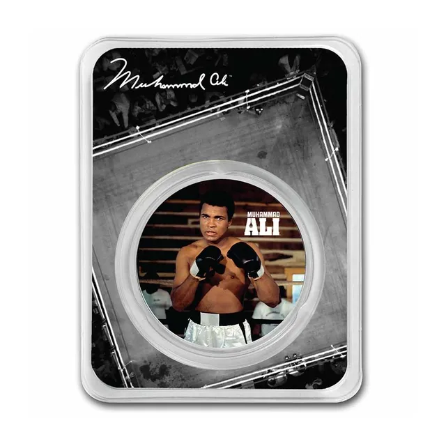 2023 1 Oz Muhammad Ali Silver Coloured Coin (Inc. TEP) – NIUE — photo 1