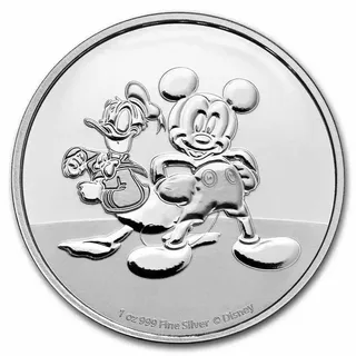 2023 1 Oz Silver Disney Mickey & Donald BU – Niue