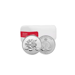 2023 1 Oz Silver Disney Mickey & Donald BU Tube (20 Pcs)- Niue