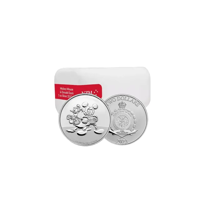 2023 1 Oz Silver Disney Mickey & Donald BU Tube (20 Pcs)- Niue — photo 1
