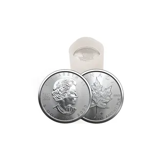 2023 1 Oz Silver Maple Tube(25 Pieces) – Royal Canadian Mint