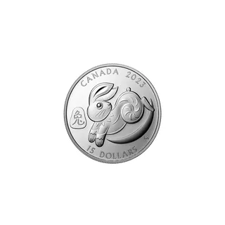 2023 1 Oz Silver Proof Lunar Year of The Rabbit Coin – Royal Canadian Mint