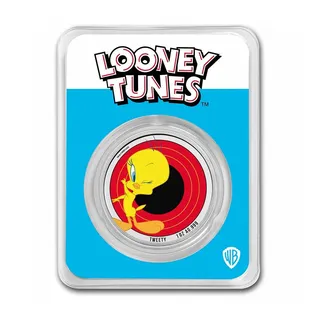 2023 1 Oz Silver Tweety Looney Tunes Coloured Coin (Inc. Capsule) – Samoa
