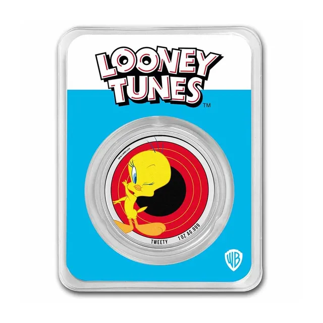 2023 1 Oz Silver Tweety Looney Tunes Coloured Coin (Inc. Capsule) – Samoa — photo 1