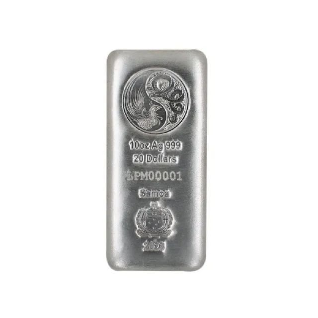 2023 10 Oz Silver Dragon Phoenix Bar – Samoa — photo 1