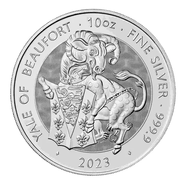 2023 10 Oz Silver Tudor Beasts Yale of Beaufort Coin – Royal Mint UK — photo 1