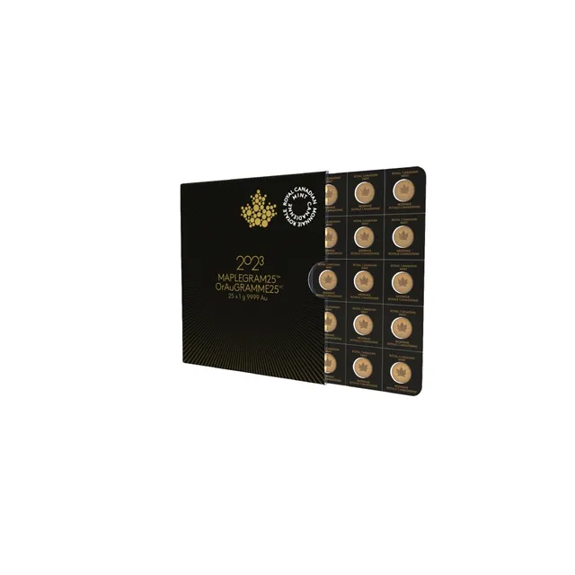 2023 – 25x1g Canadian Maple Gram Sheet – Royal Canadian Mint — photo 1