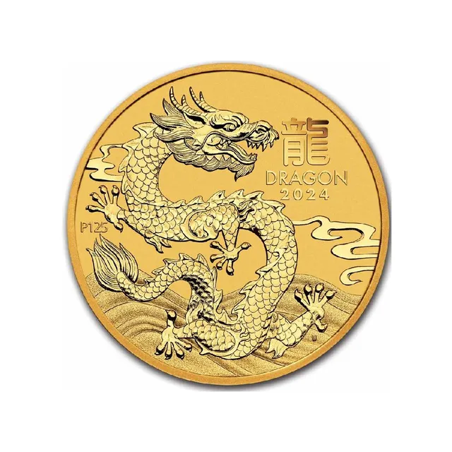 2024 1/4 oz Lunar Year of Dragon Gold Coin(Inc. Capsule) – Perth Mint — photo 1