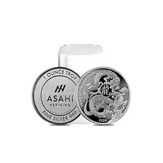 2024 1 oz Lunar Dragon Silver Round (20 Pcs)- Asahi Refining