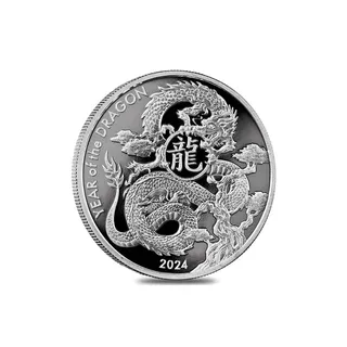 2024 1 oz Lunar Dragon Silver Round – Asahi Refining