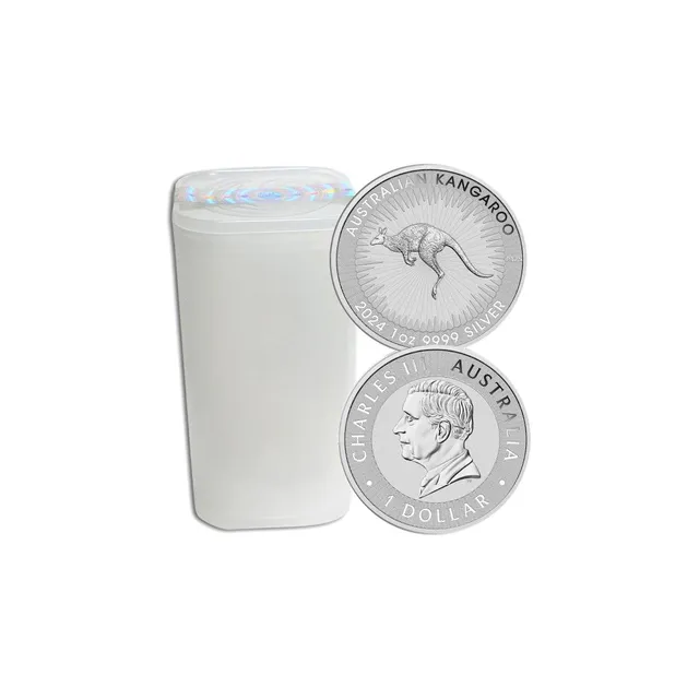 2024 1 Oz Silver Kangaroo Coin Tube (25 Pcs) – Perth Mint — photo 1