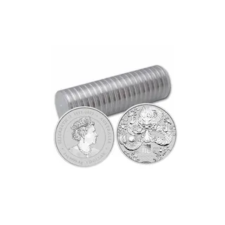 2024 1 oz Silver Year Of The Dragon Australian Lunar Series III Coin Roll (20 Pcs) – Perth Mint