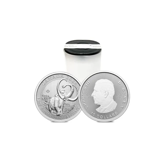 2024 2 oz Ice Age Woolly Mammoth Silver Coin Tube (14 Pcs) – Royal Canadian Mint — photo 1