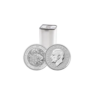 2024 2 oz Silver Tudor Beasts Unicorn Coin Tube (10 Pcs) – The Royal Mint