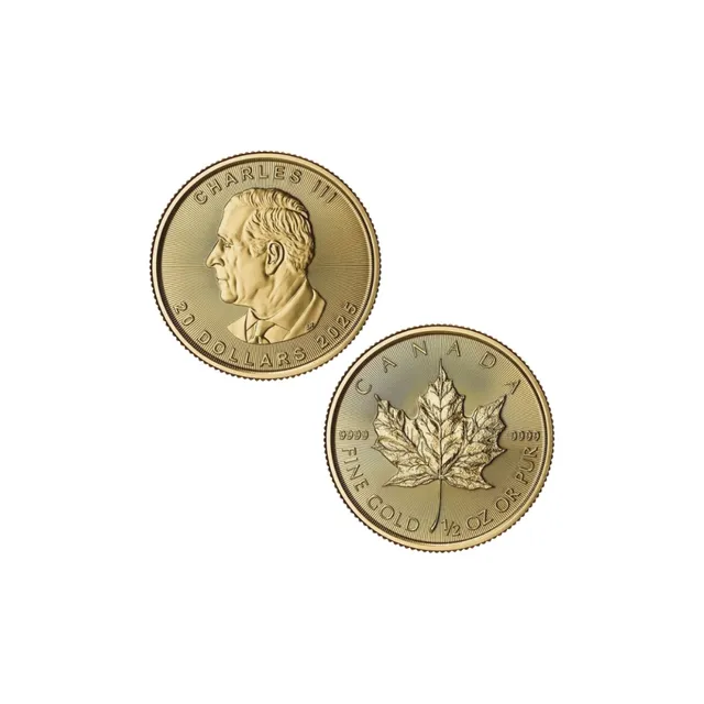 2025 1/2 oz Gold Maple Leaf Coin – Royal Canadian Mint — photo 1