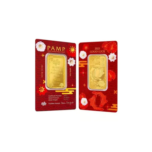 2025 1 Oz Gold Good Luck Bar (Inc. Assay) – PAMP Suisse — photo 1
